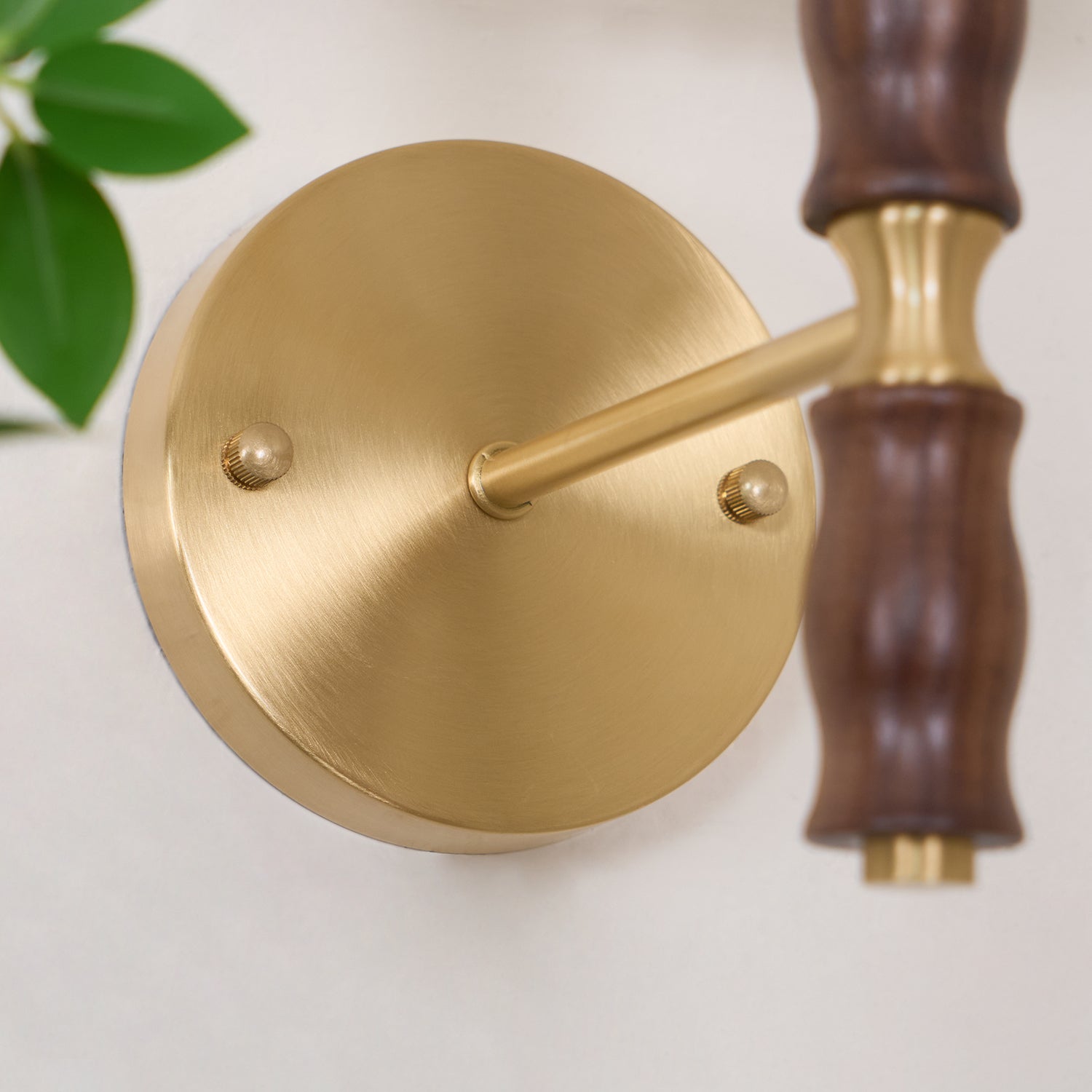 Pleated Walnut Lamp Bracket Wall Light