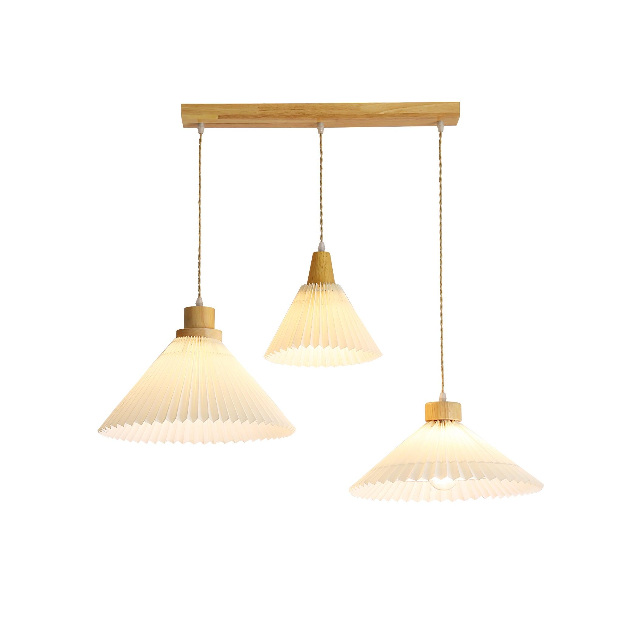 Pleated Wooden Ceiling Light Fitting detail view 24