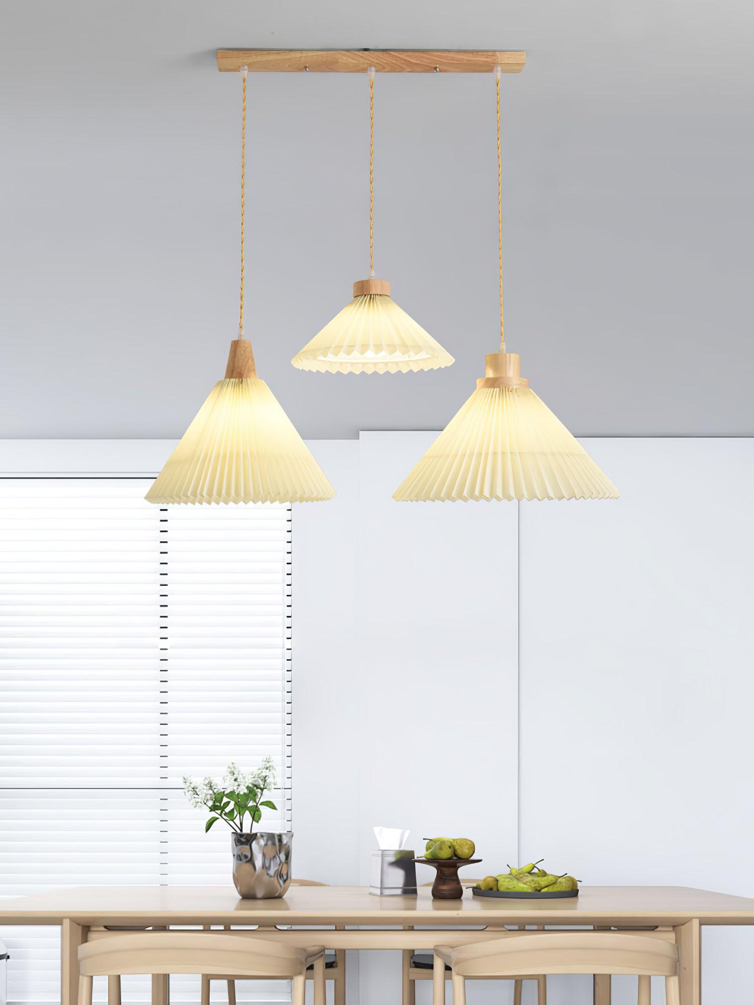 Pleated Wooden Ceiling Light Fitting detail view 27