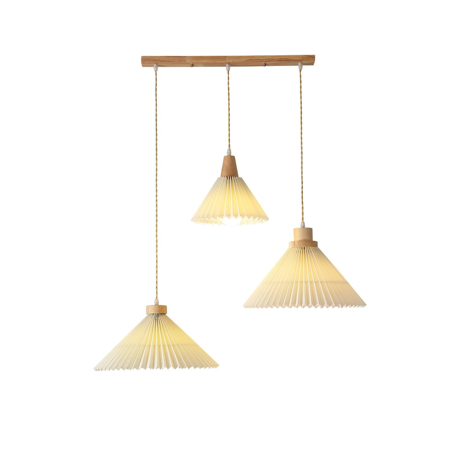 Pleated Wooden Ceiling Light Fitting detail view 28