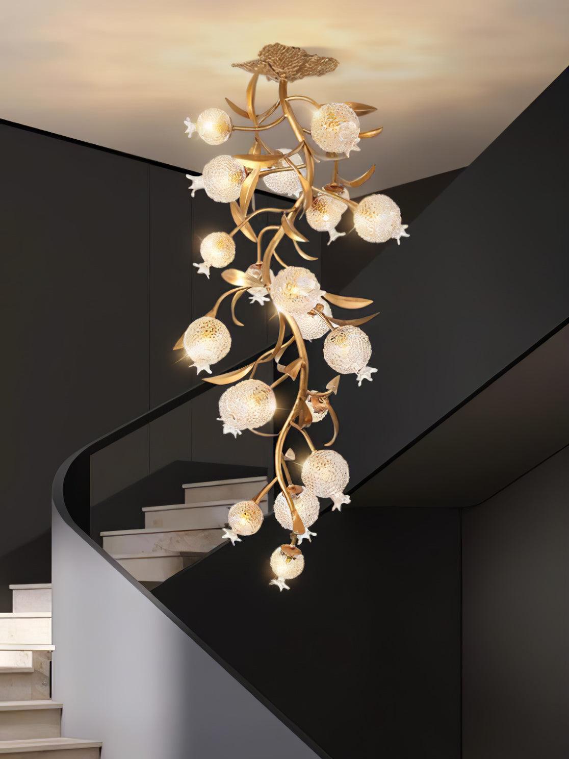 Pomegranate Brass Overhead Light Ceiling Lamp