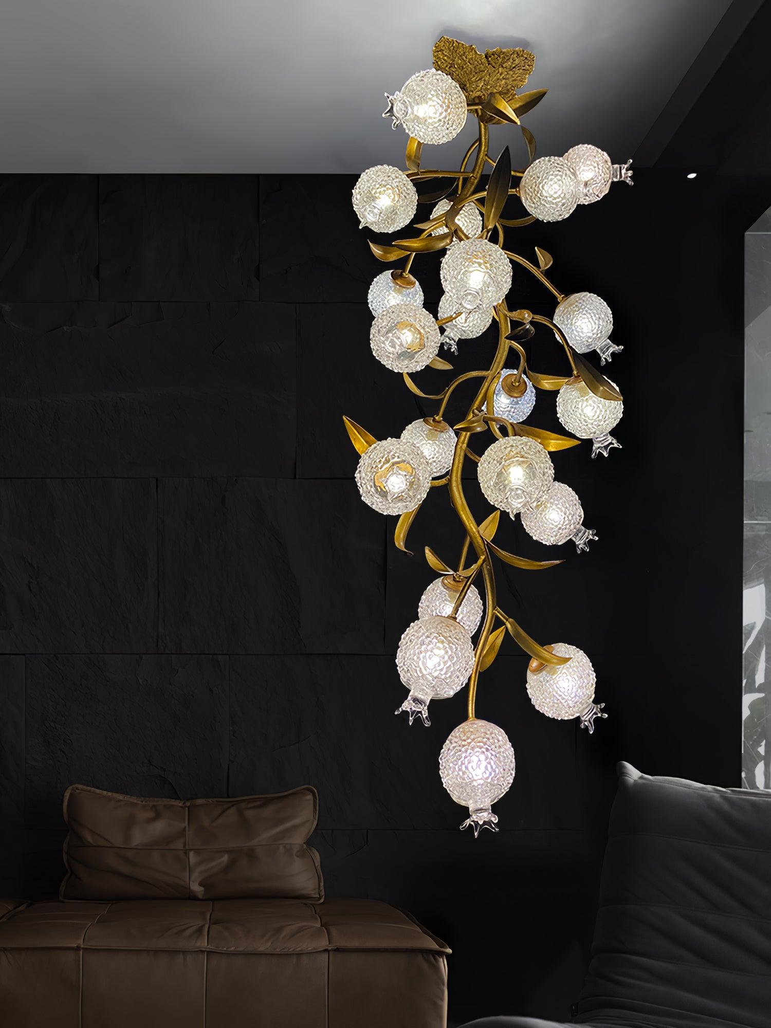 Pomegranate Brass Overhead Light Ceiling Lamp