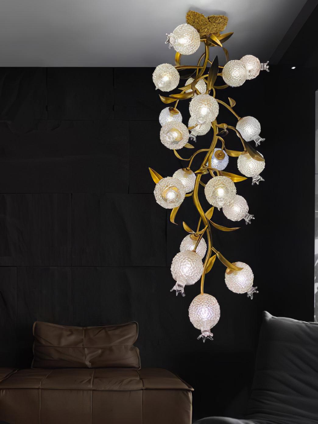 Pomegranate Brass Overhead Light Ceiling Lamp