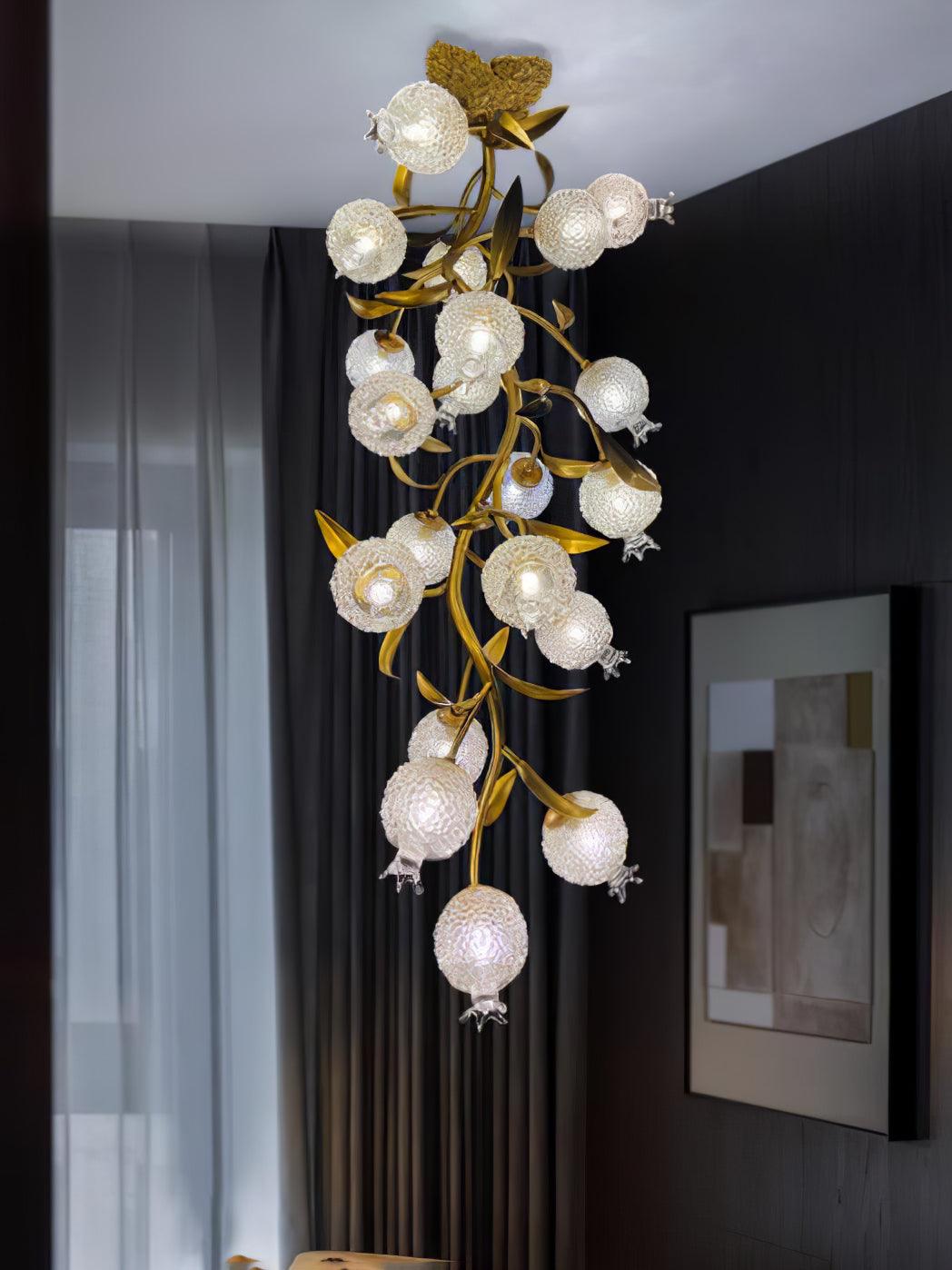 Pomegranate Brass Overhead Light Ceiling Lamp