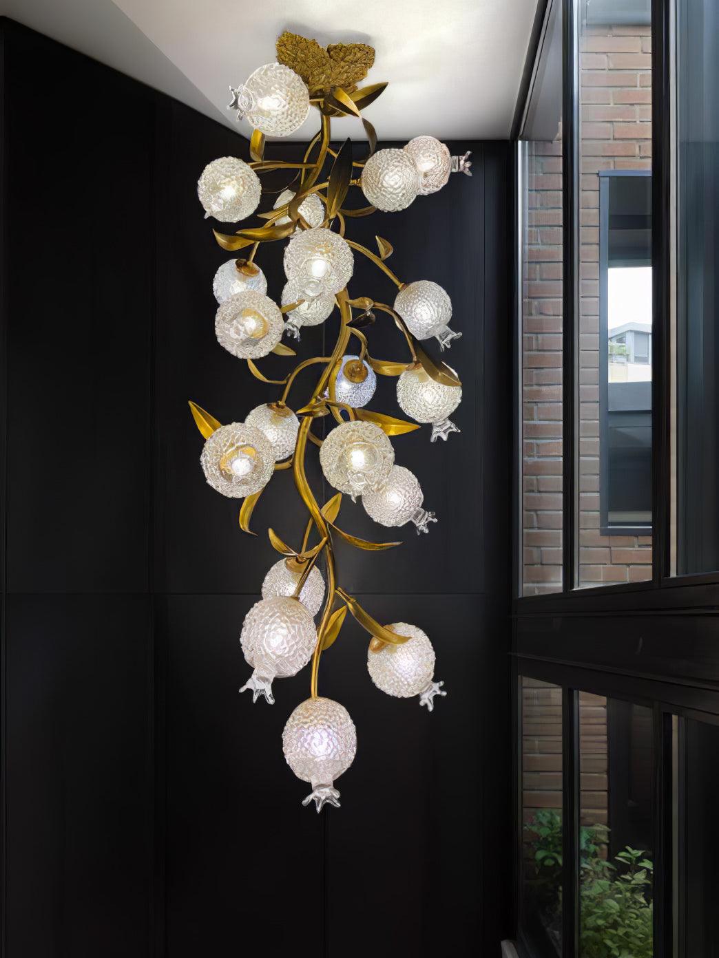 Pomegranate Brass Overhead Light Ceiling Lamp
