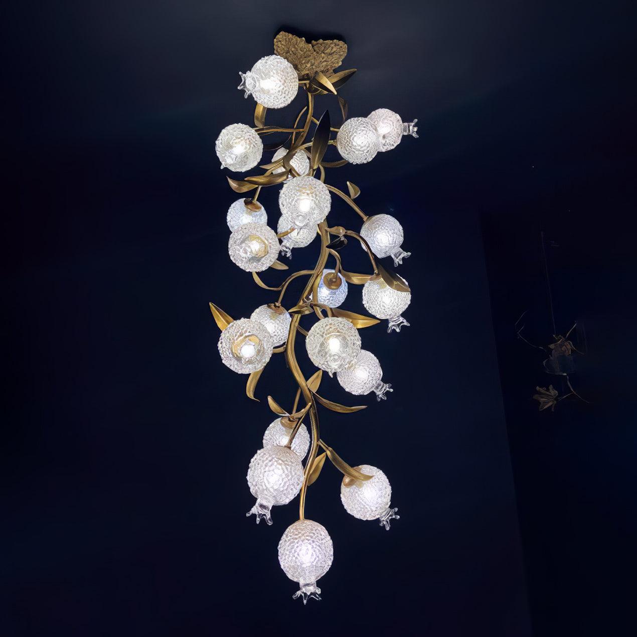 Pomegranate Brass Overhead Light Ceiling Lamp