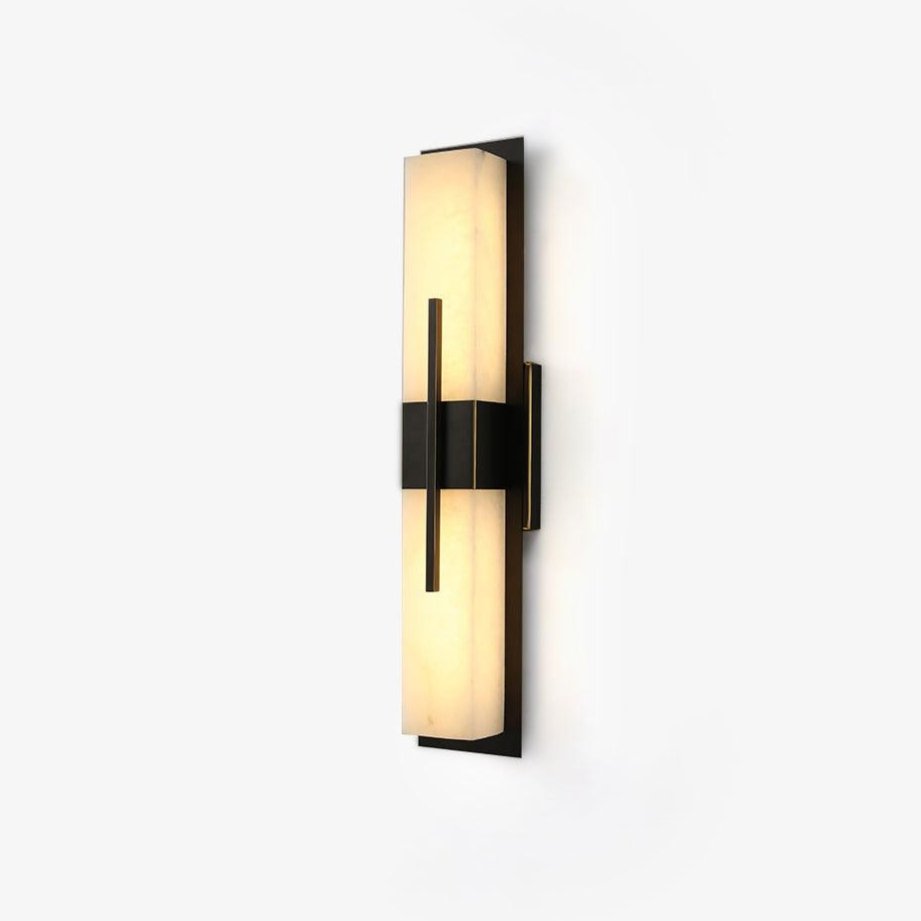 Axis Twin Alabaster Wall Light, Hardwired Wall Sconce, detail 13