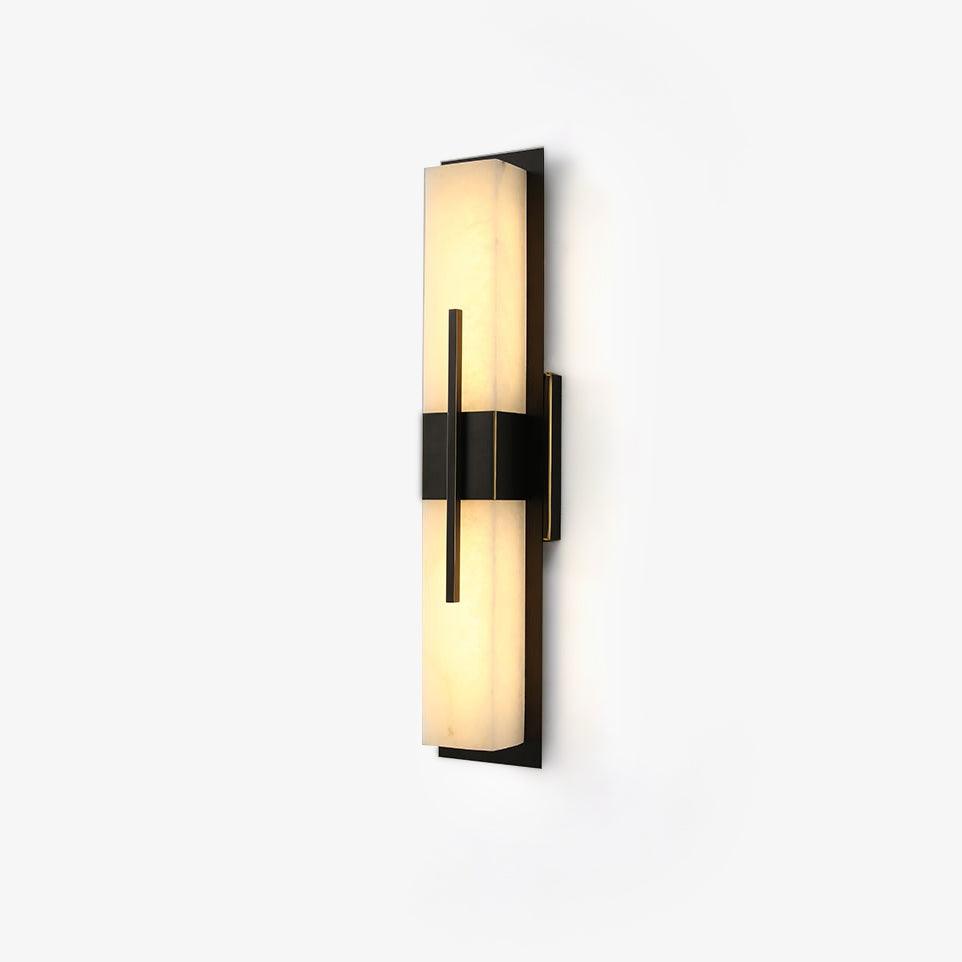 Axis Twin Alabaster Wall Light, Hardwired Wall Sconce, detail 10