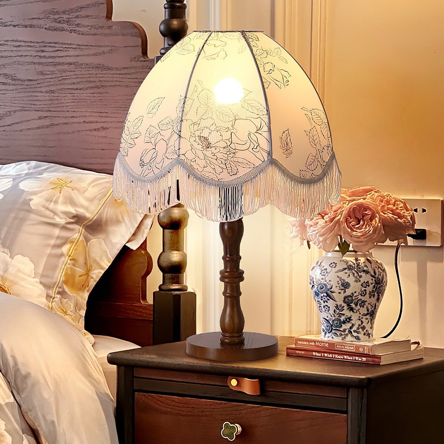 Printed Tassel Table Lamp
