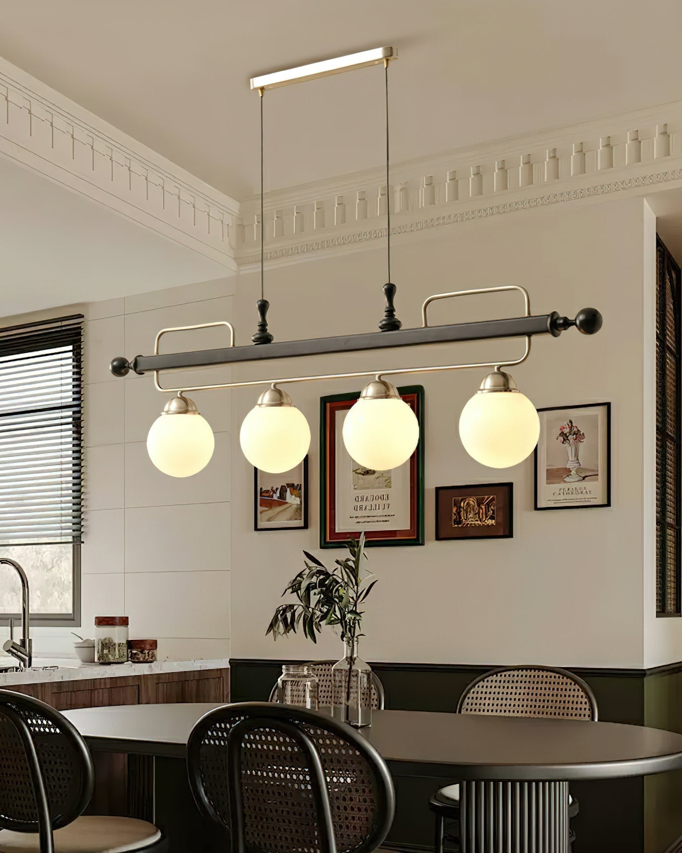 Quad Sphere Chandelier 47.2