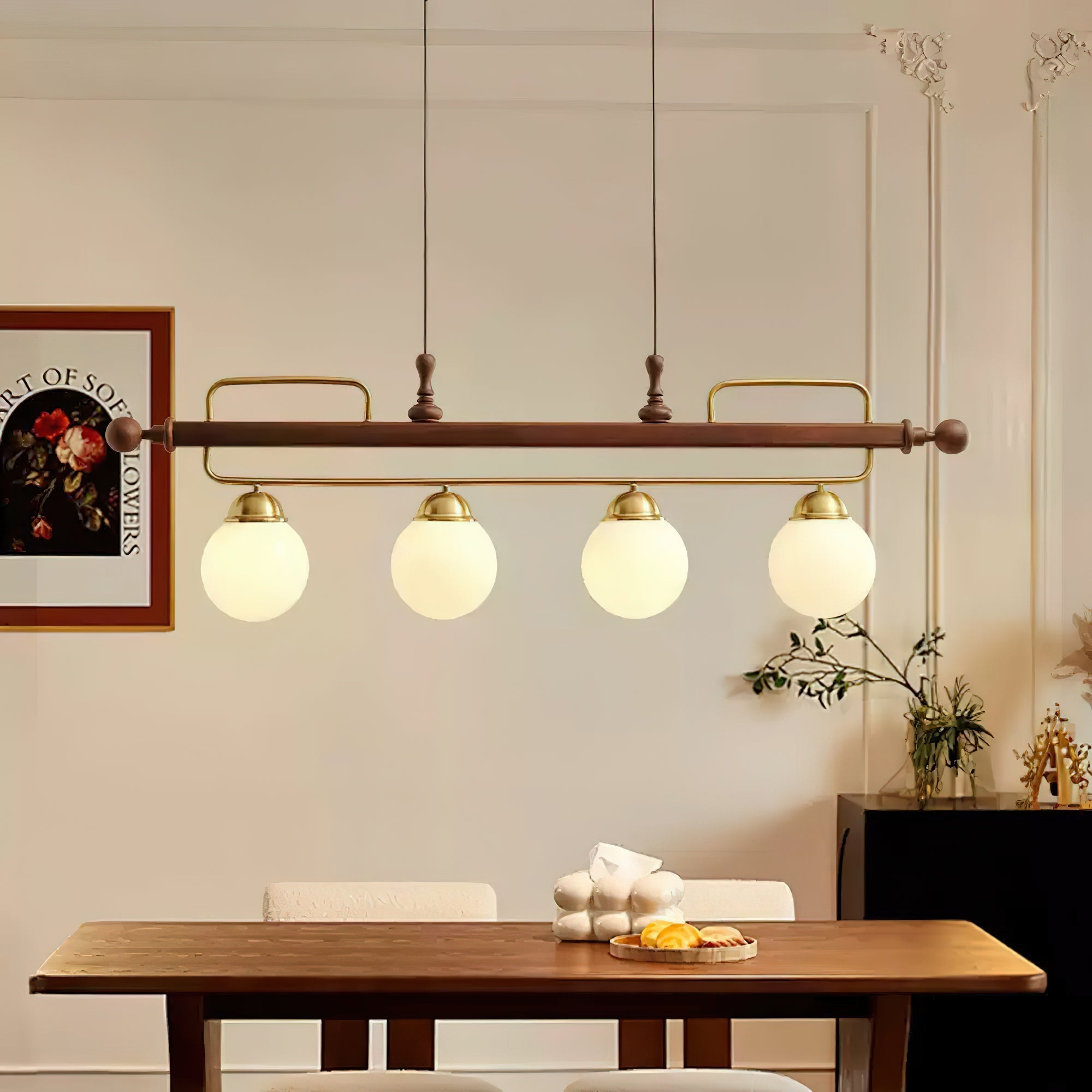 Quad Sphere Chandelier 47.2
