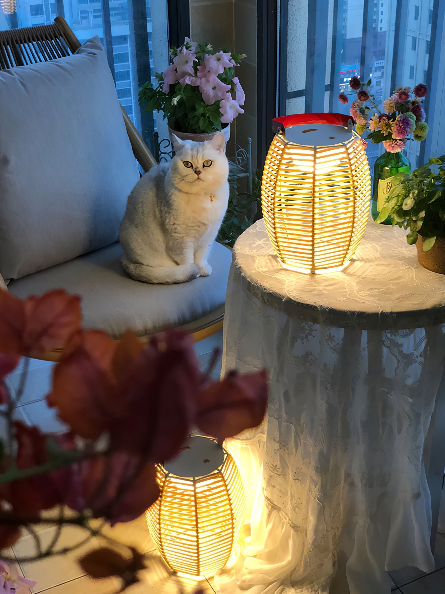 Lantern Built-in Battery Table Light, Bedside Table Lamp, detail 13