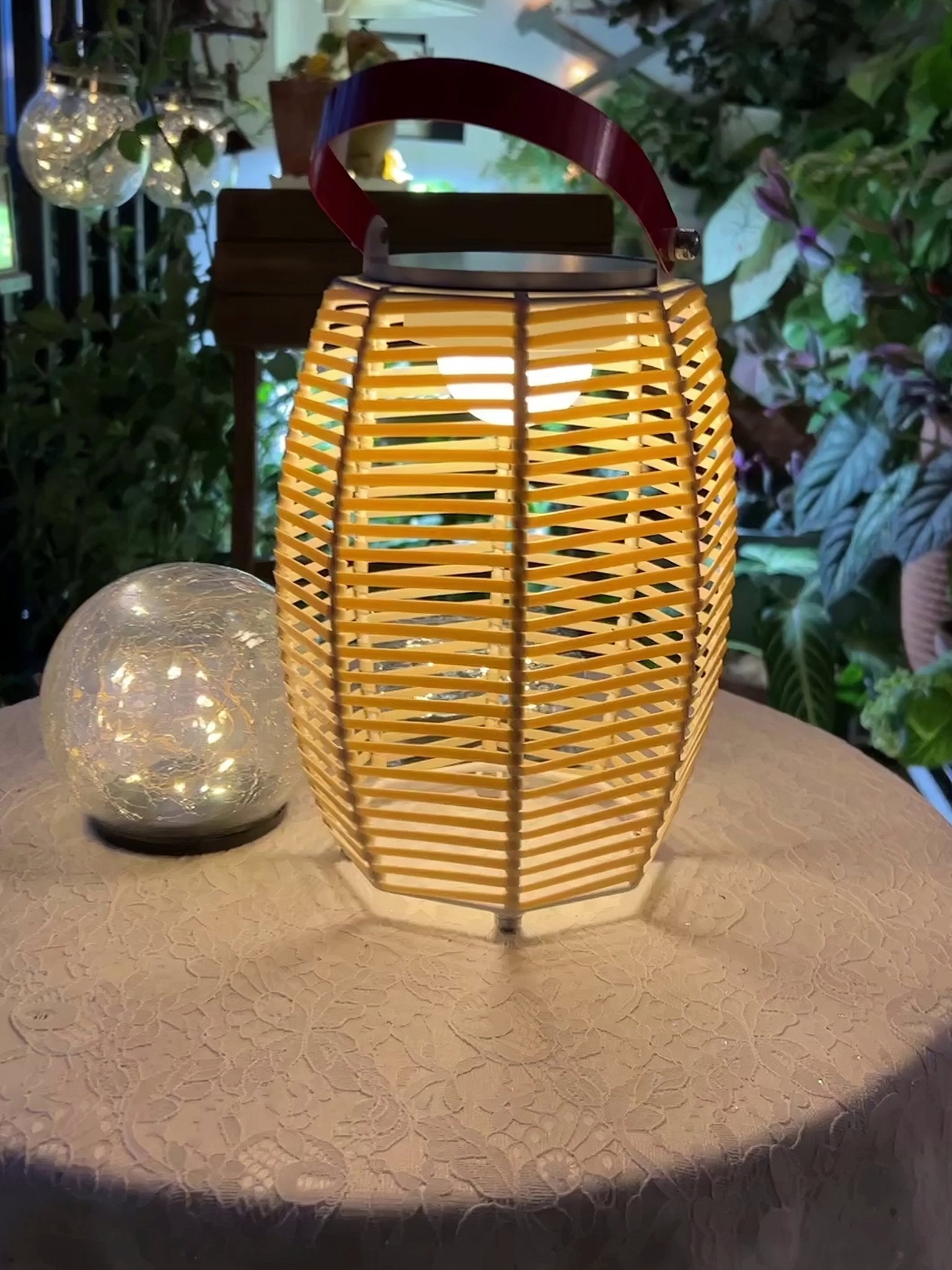 Lantern Built-in Battery Table Light, Bedside Table Lamp, detail 25