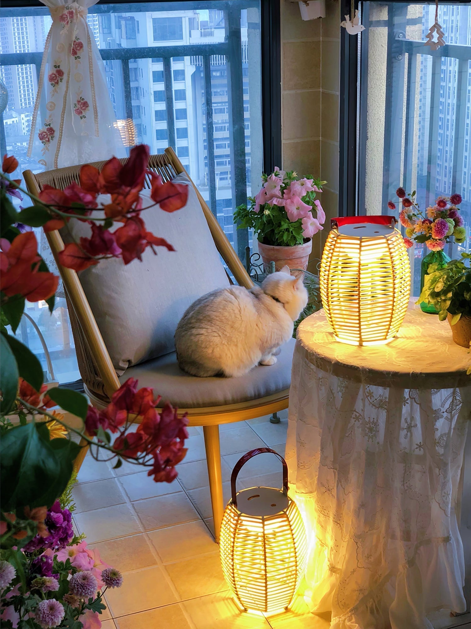 Lantern Built-in Battery Table Light, Bedside Table Lamp, detail 8