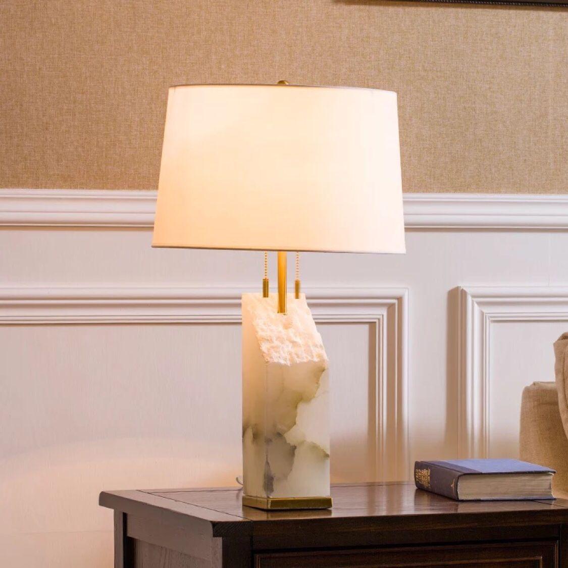 Raw Alabaster Accent Lamp Table Lamp