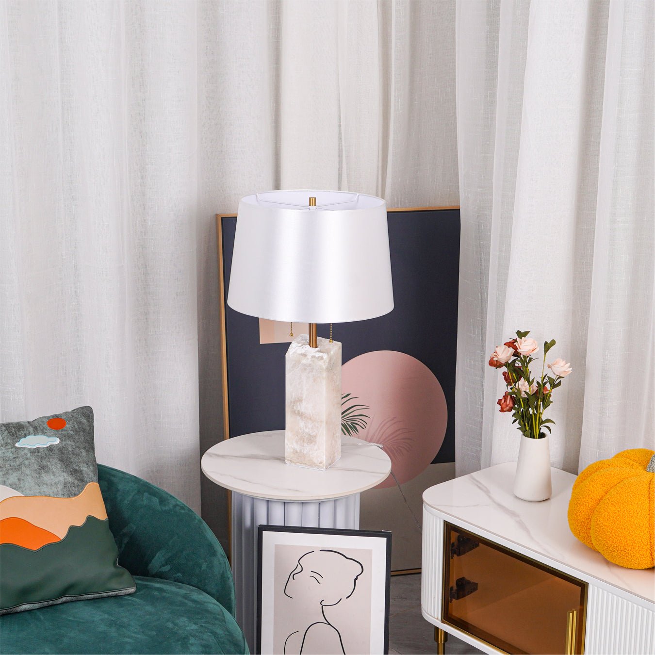 Raw Alabaster Accent Lamp Table Lamp