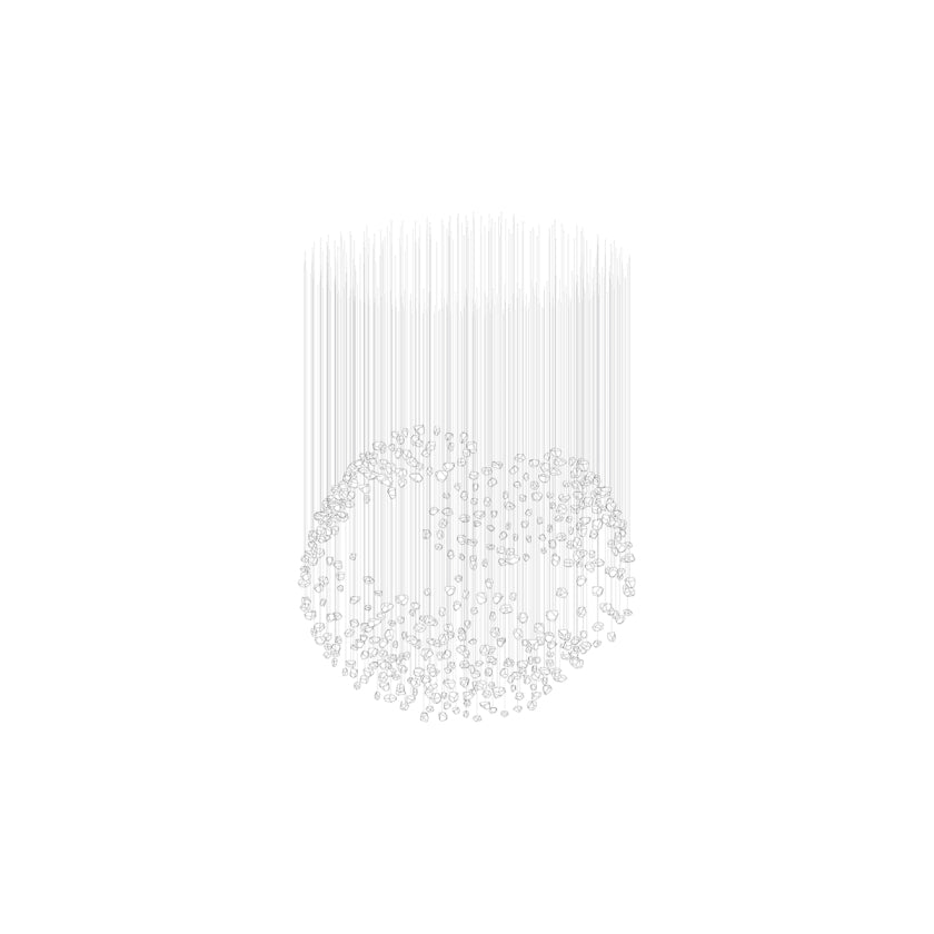 Raw Crystal Customizable Chandelier
