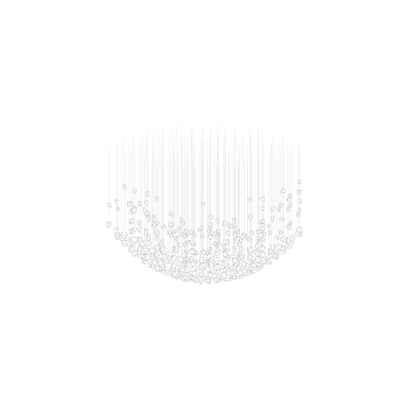 Raw Crystal Customizable Chandelier
