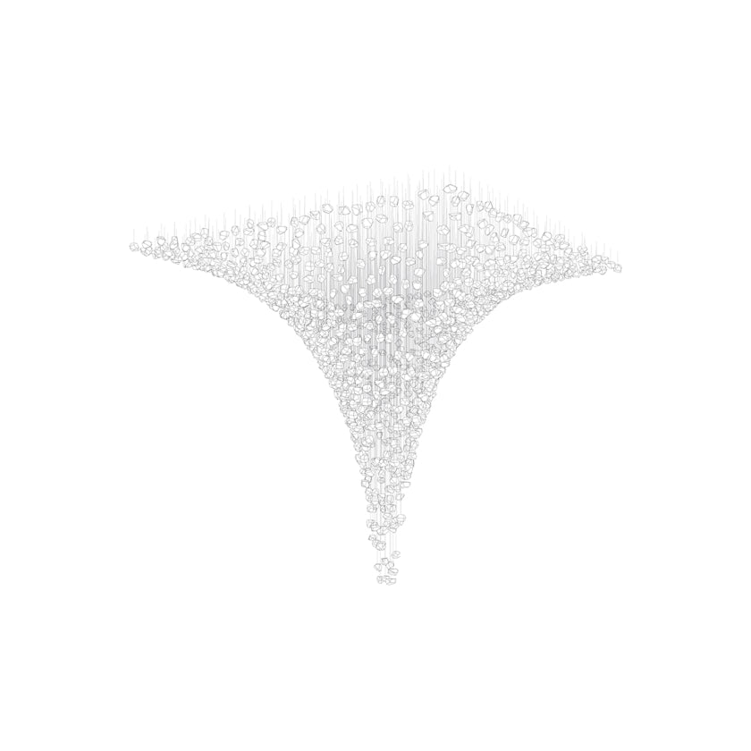 Raw Crystal Customizable Chandelier