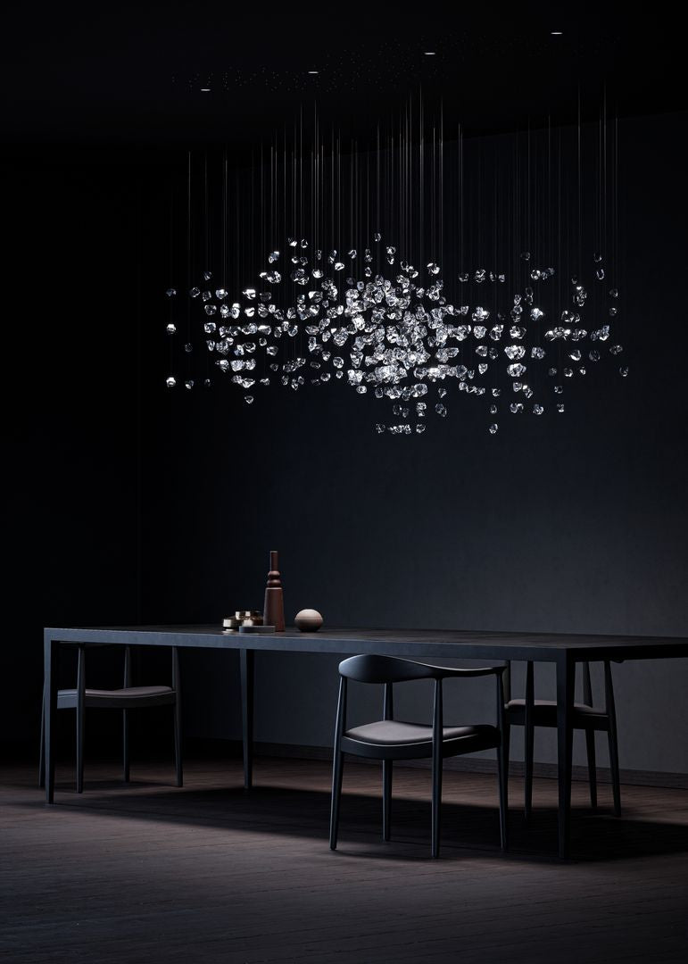 Raw Crystal Customizable Chandelier