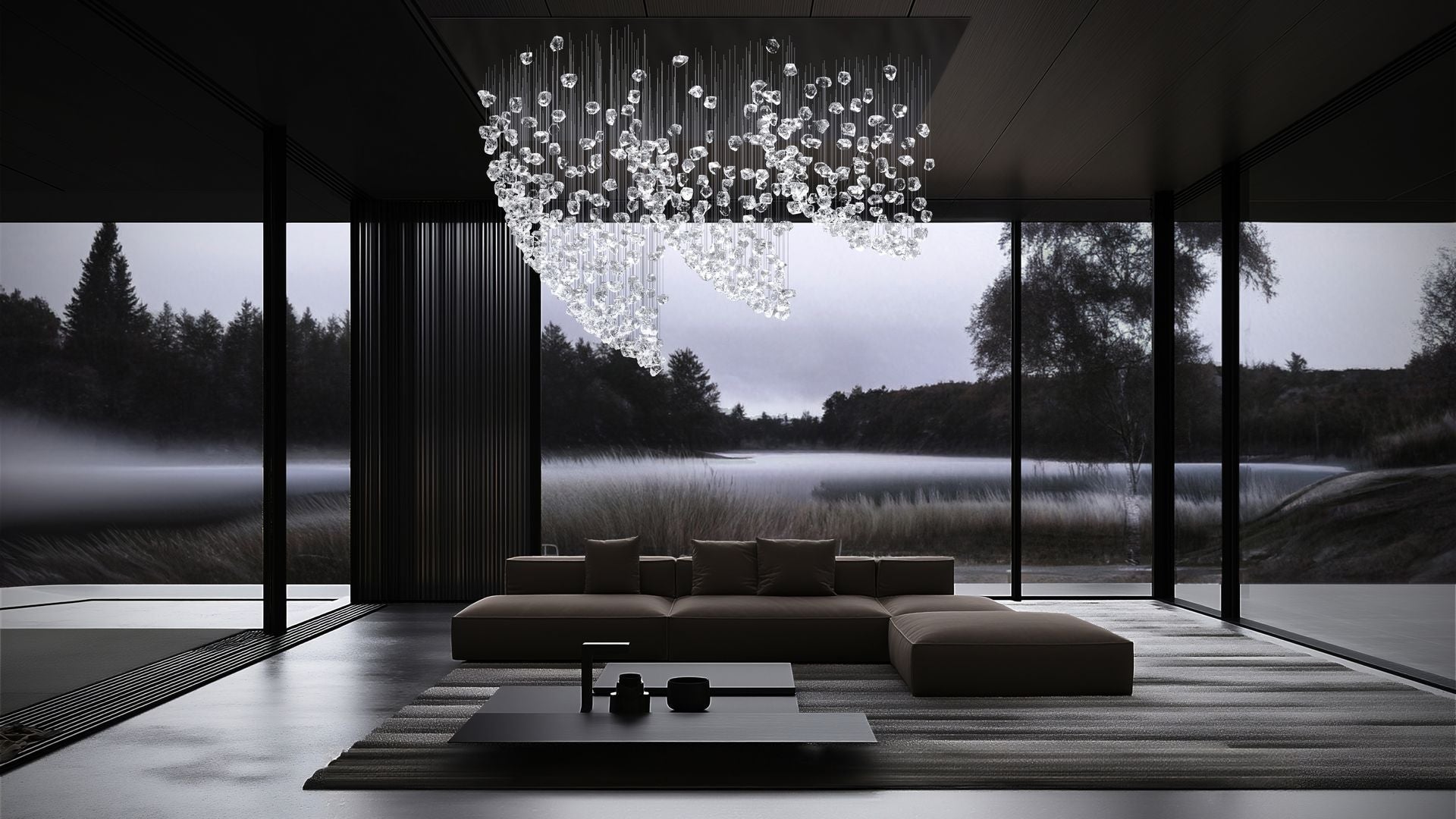 Raw Crystal Customizable Chandelier
