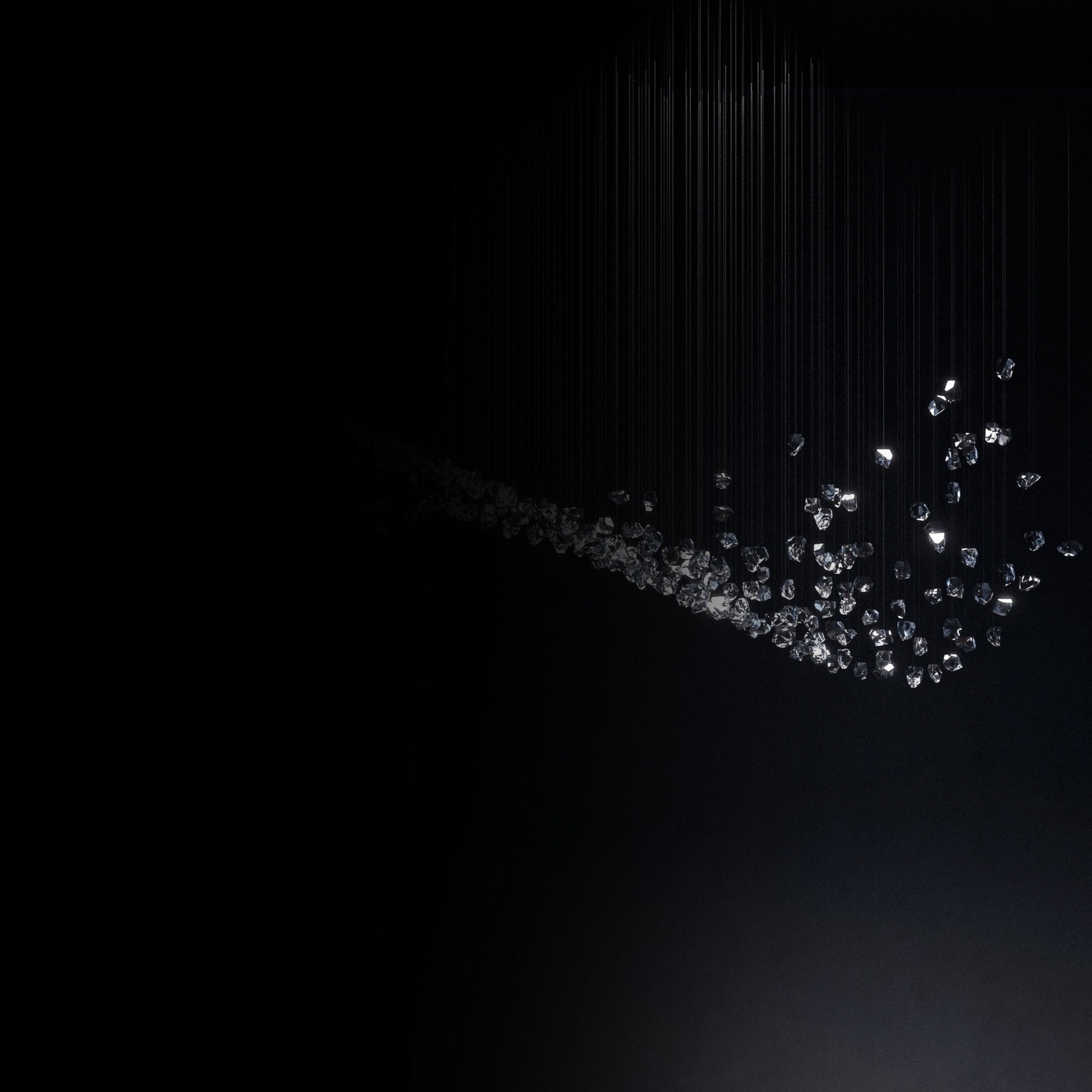 Raw Crystal Customizable Chandelier