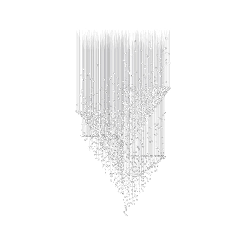 Raw Crystal Customizable Chandelier
