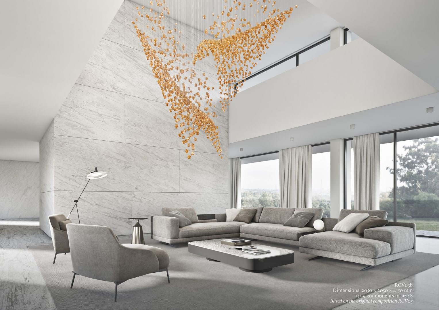 Raw Crystal Customizable Chandelier