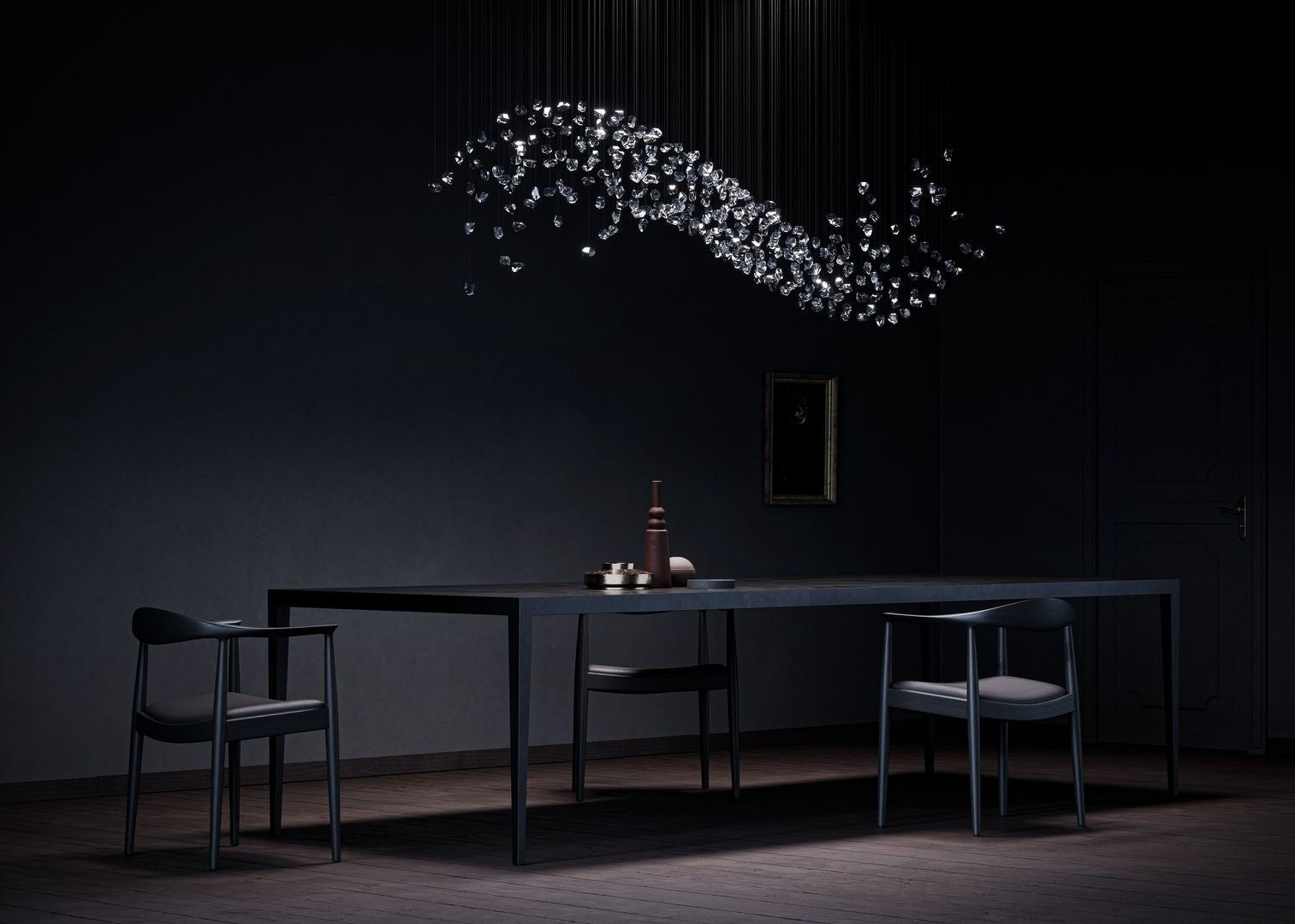 Raw Crystal Customizable Chandelier