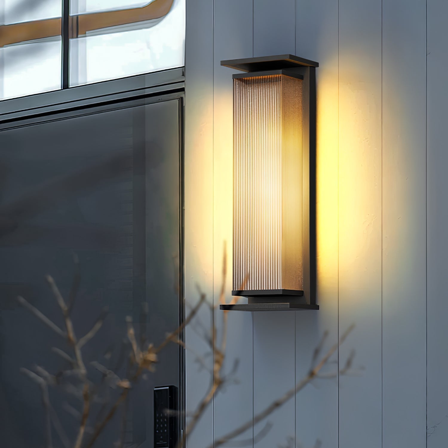 Rectangular Box Solar Outdoor Wall Lamp detail view 6