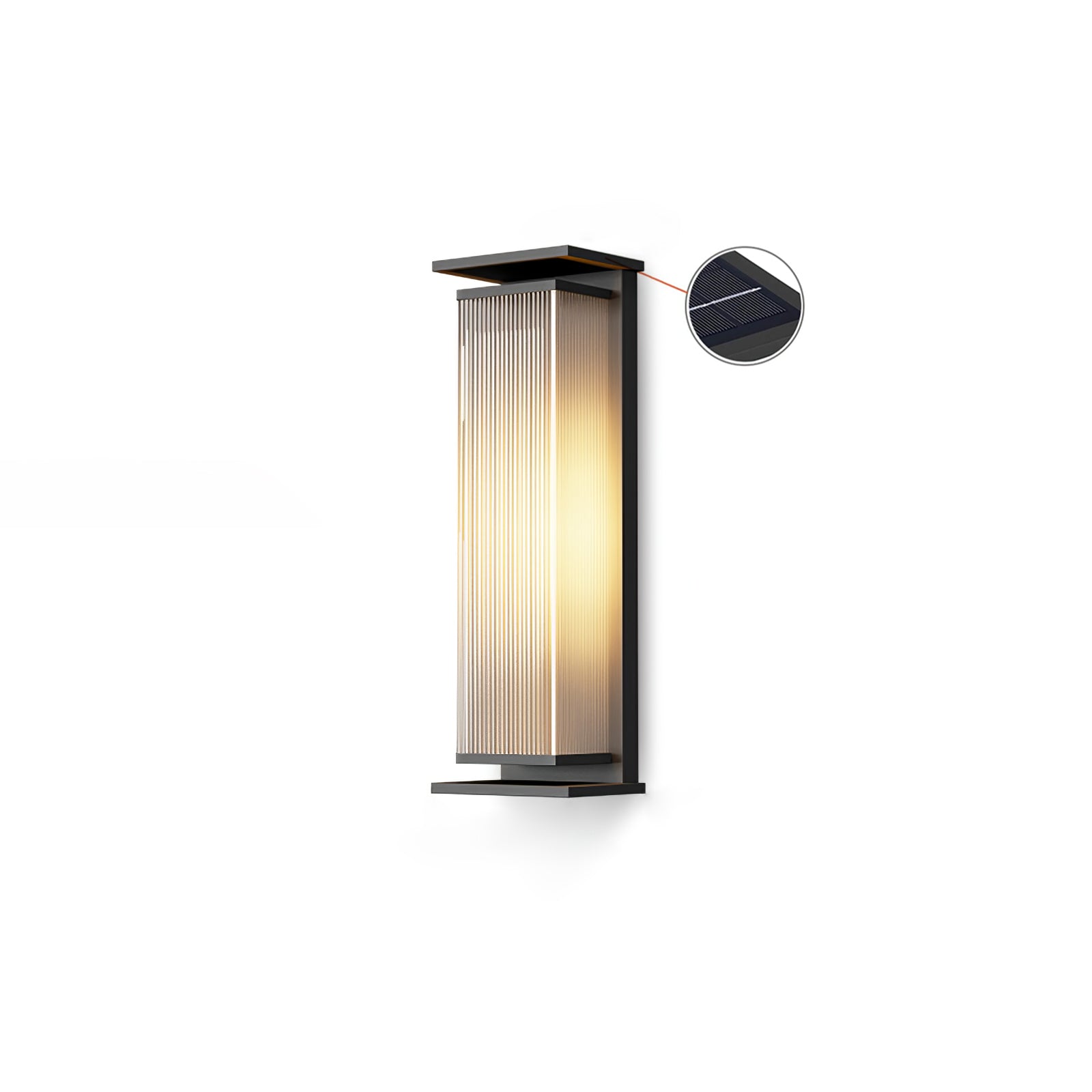 Rectangular Box Solar Outdoor Wall Lamp detail view 26