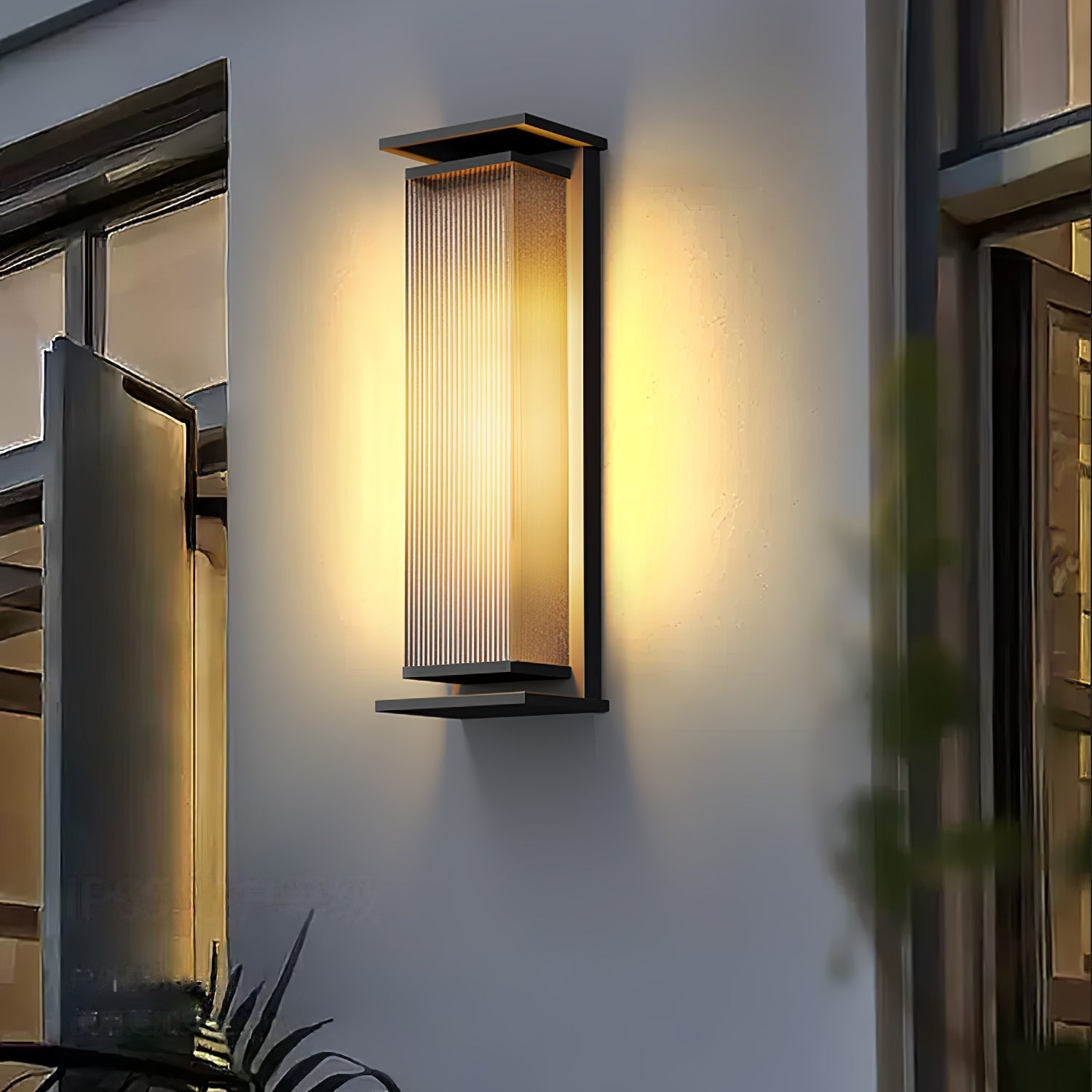 Rectangular Box Solar Outdoor Wall Lamp detail view 3