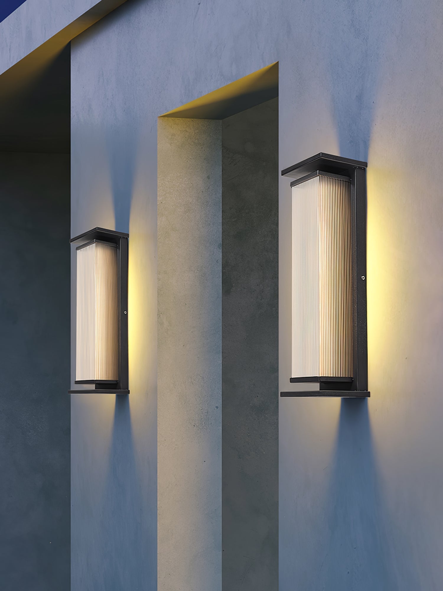 Rectangular Box Solar Outdoor Wall Lamp detail view 9