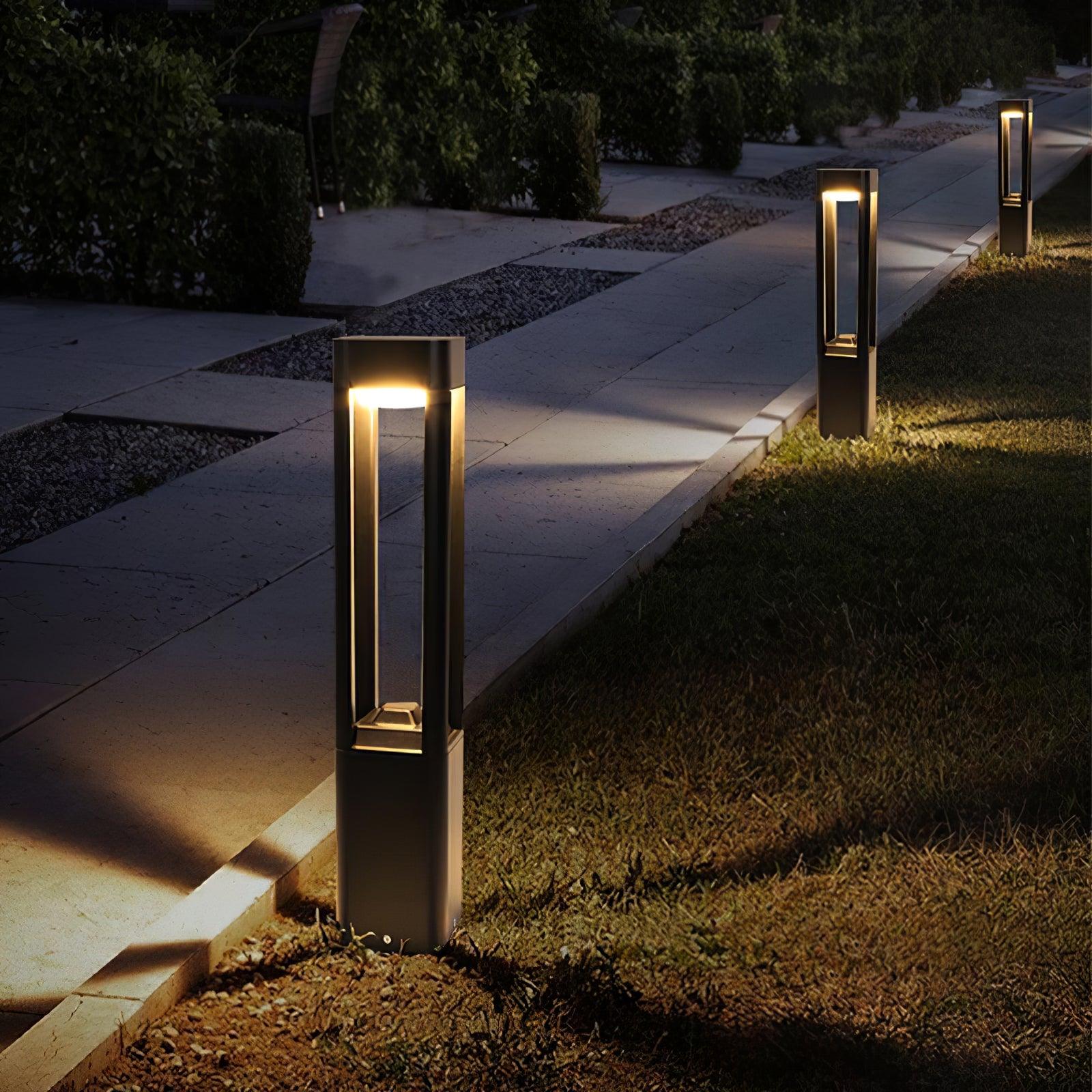 Rectangular Column Garden Light Table Lamp