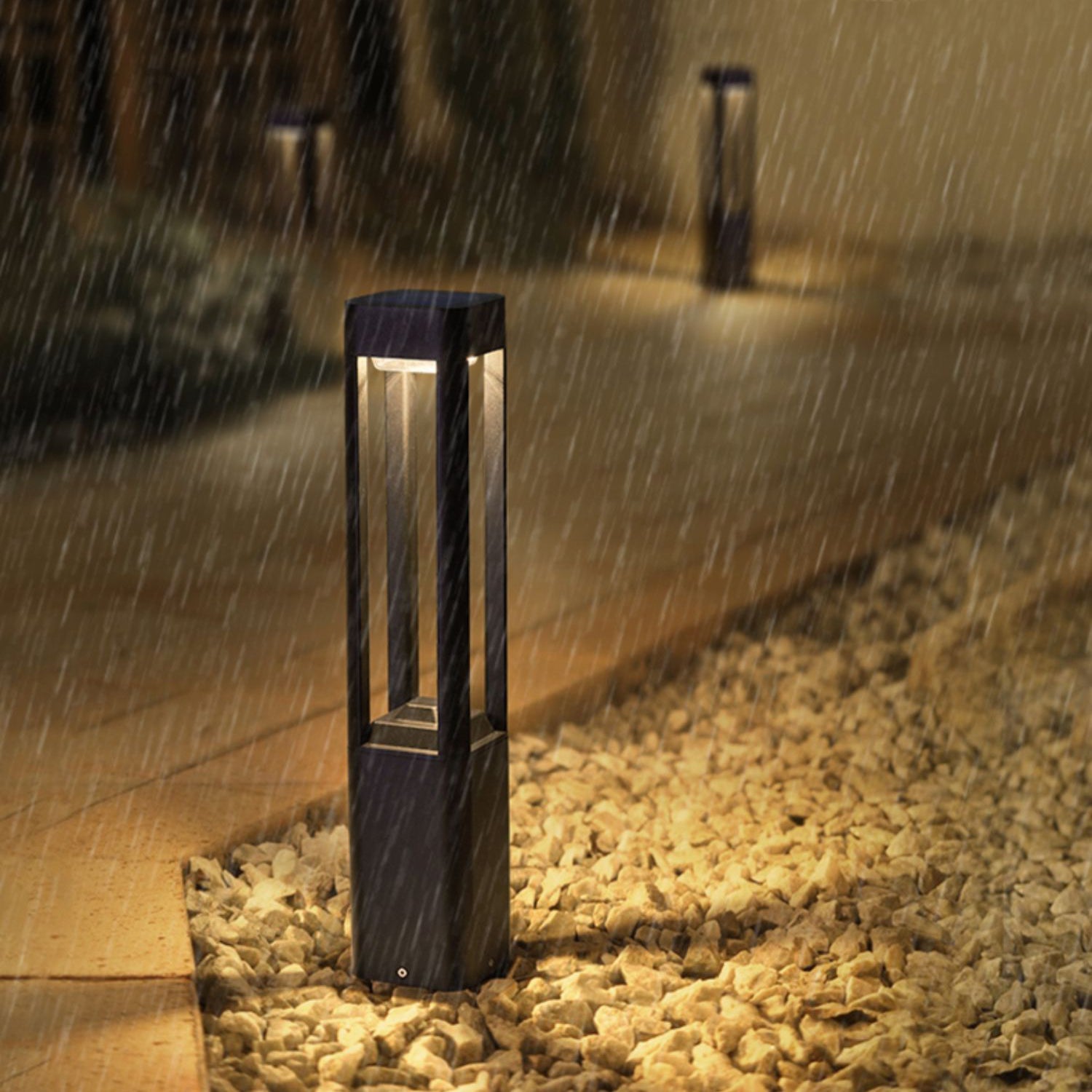 Rectangular Column Garden Light Table Lamp