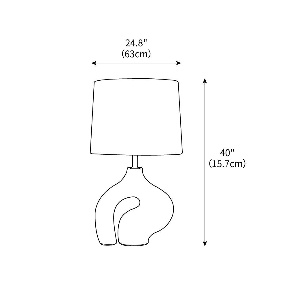 Resin Art Table Lamp 15.7
