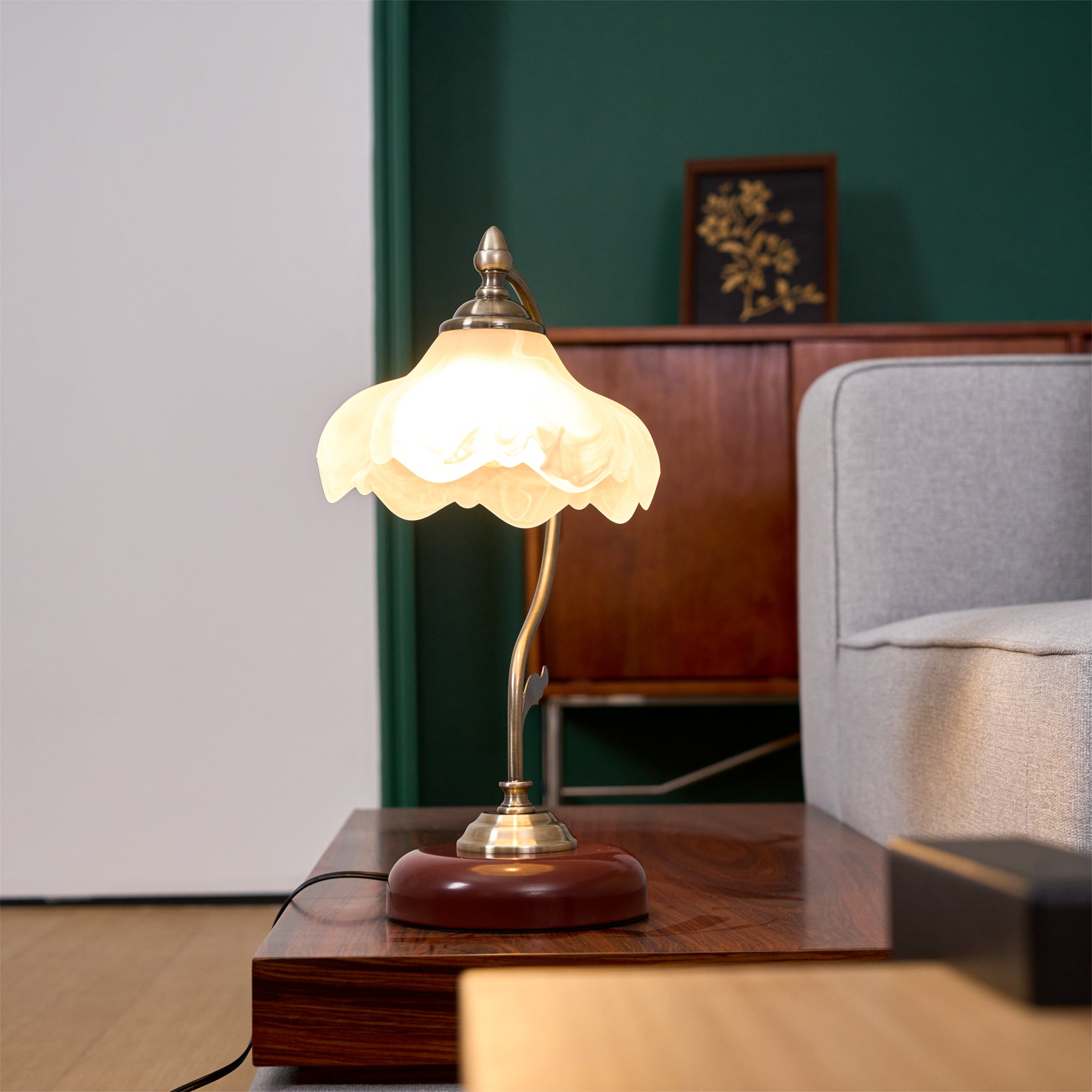 Retro Flower Table Light, Bedside Table Lamp, detail 27