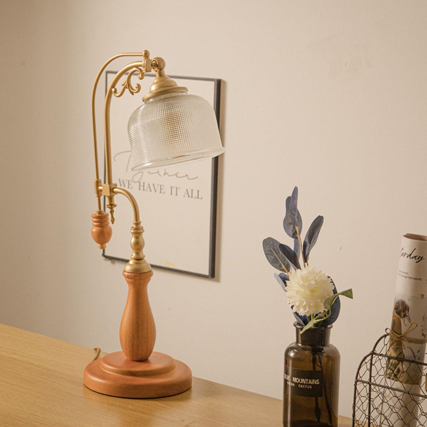 Retro Glass Gooseneck Table Lamp 5.5