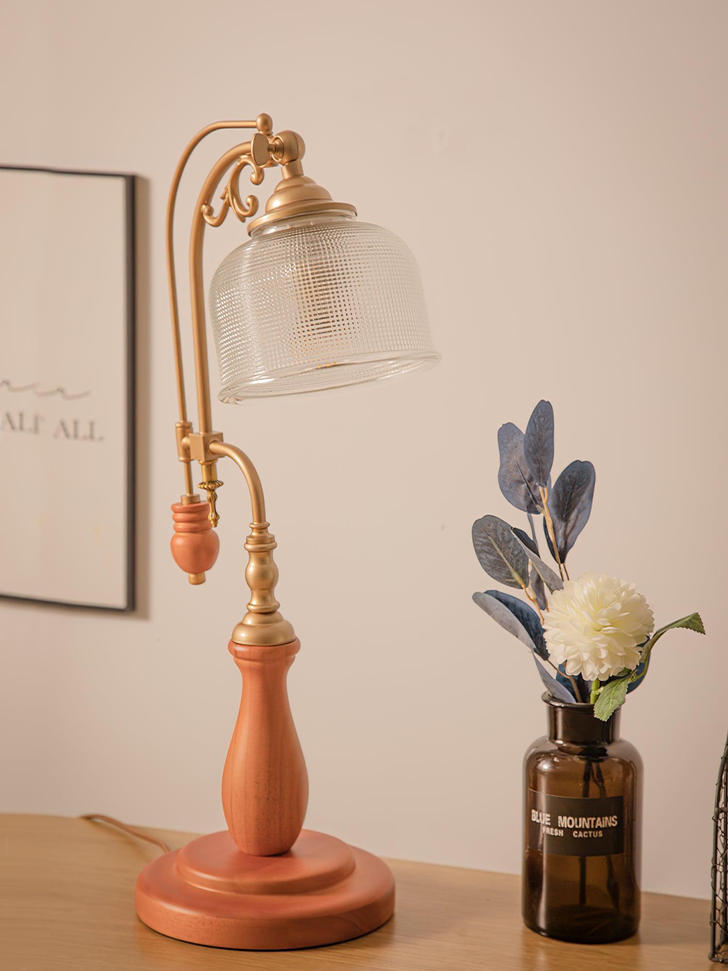 Retro Glass Gooseneck Table Lamp 5.5