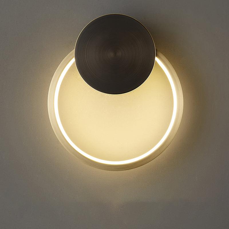 Ring Shaped LED Wall Light - Dia 15cm x H 16cm Brass, Hardwired Wall Sconce, detail 31