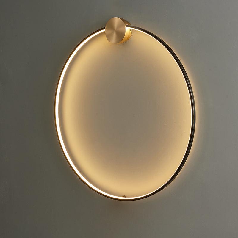 Ring Shaped LED Wall Light - Dia 15cm x H 16cm Brass, Hardwired Wall Sconce, detail 42