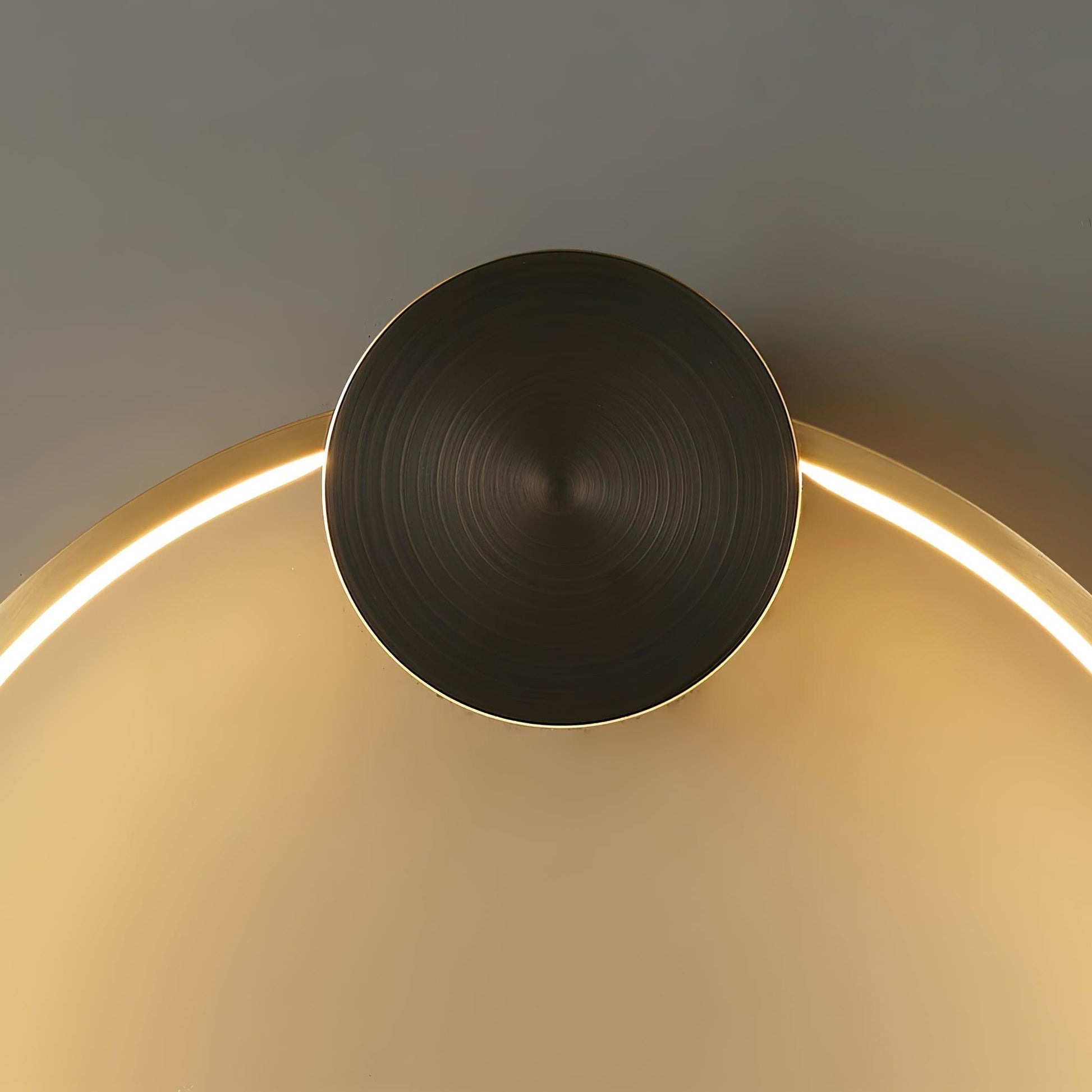 Ring Shaped LED Wall Light - Dia 15cm x H 16cm Brass, Hardwired Wall Sconce, detail 15