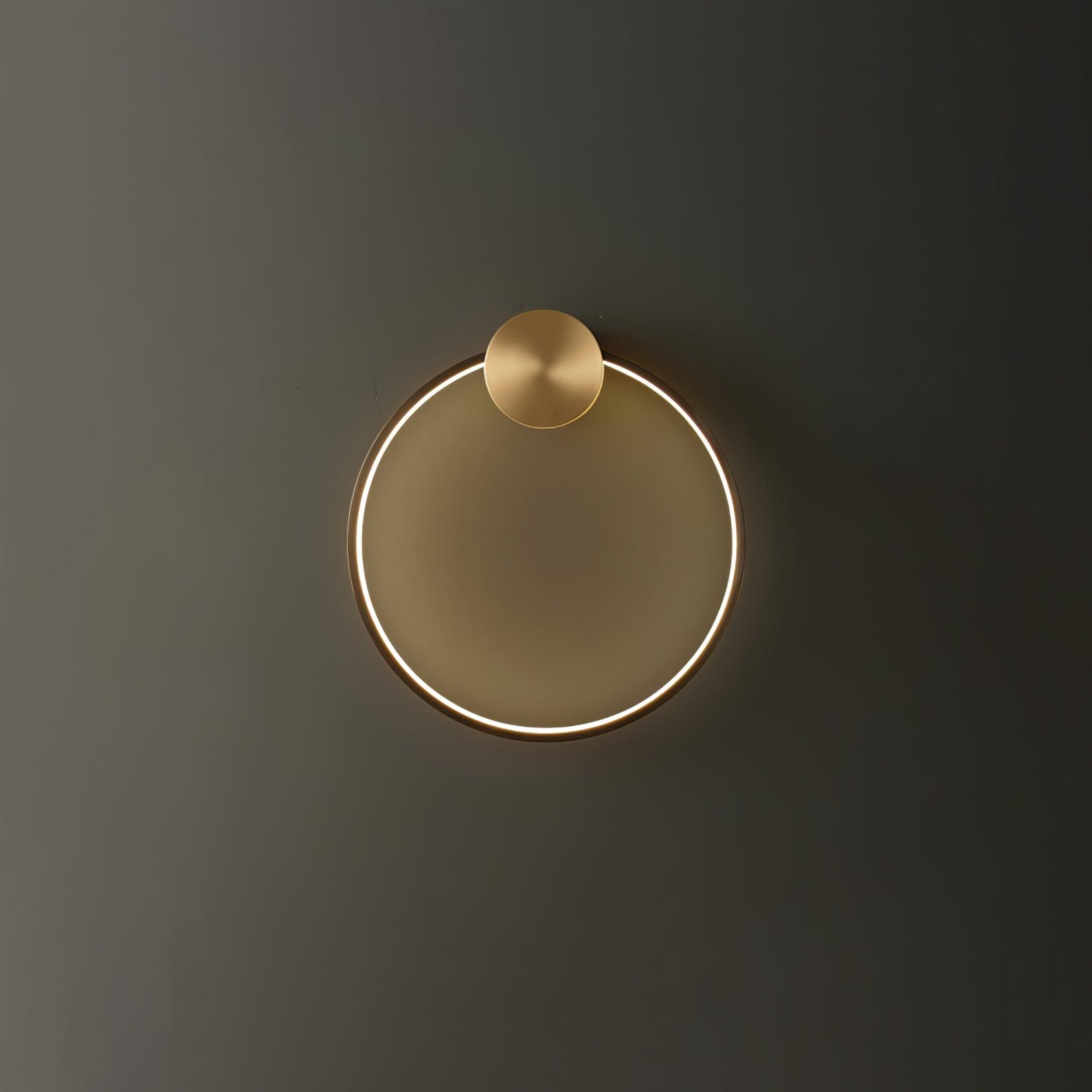 Ring Shaped LED Wall Light - Dia 15cm x H 16cm Brass, Hardwired Wall Sconce, detail 28