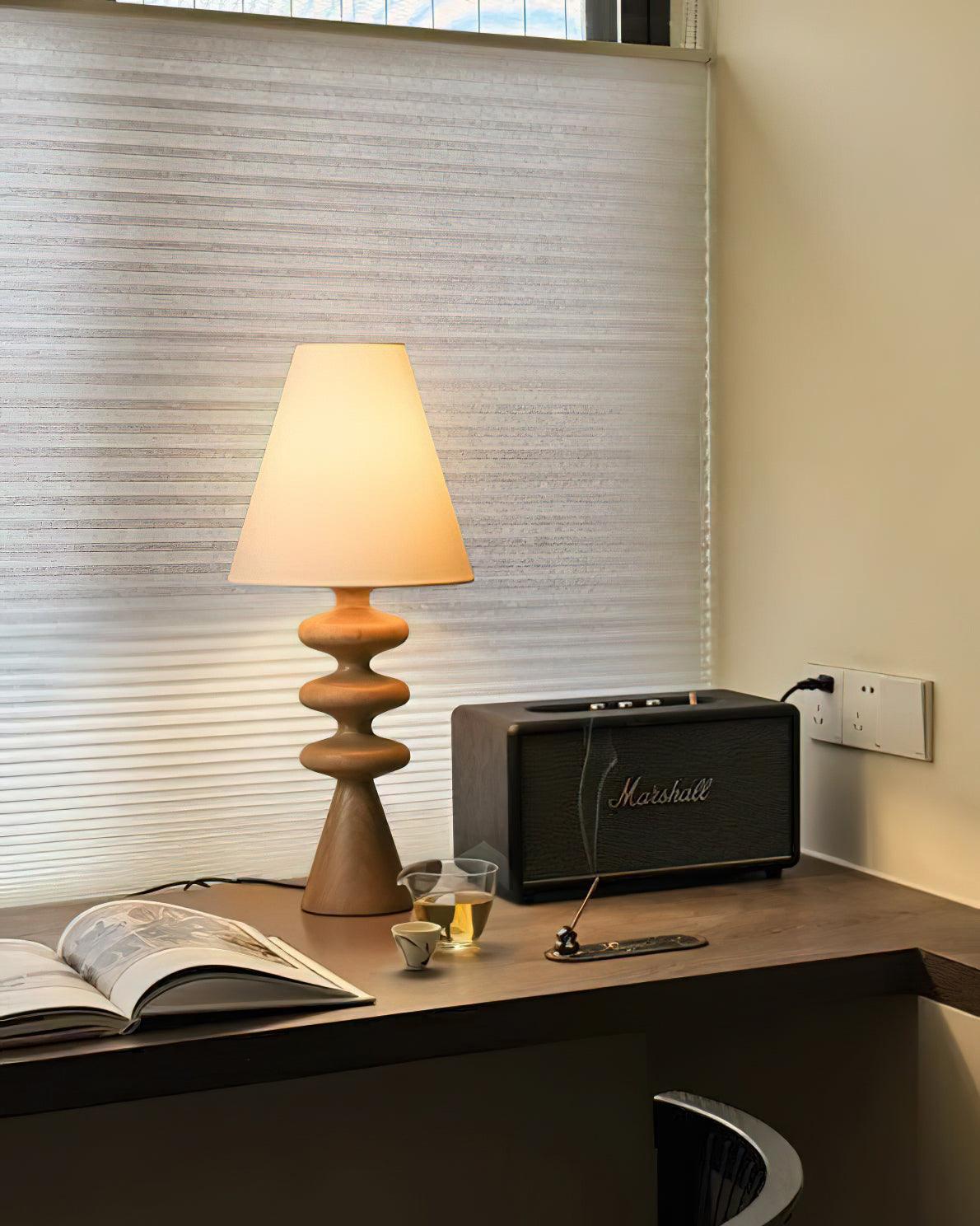 Ripple Wood Table Lamp 8.7