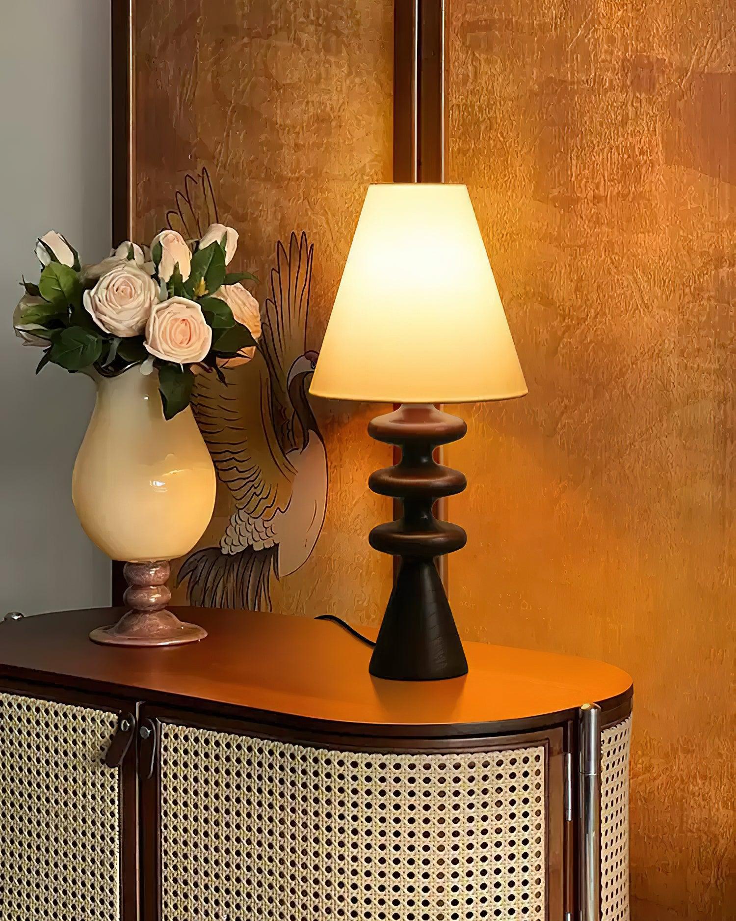 Ripple Wood Table Lamp 8.7
