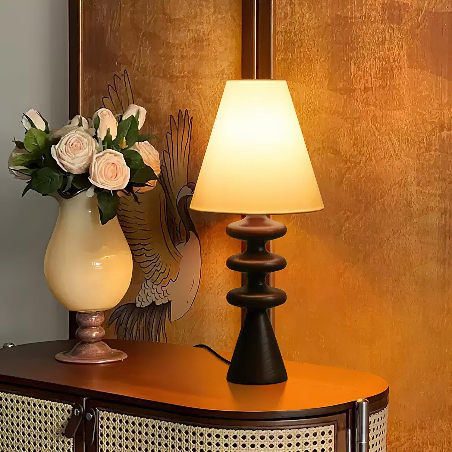 Ripple Wood Table Lamp 8.7