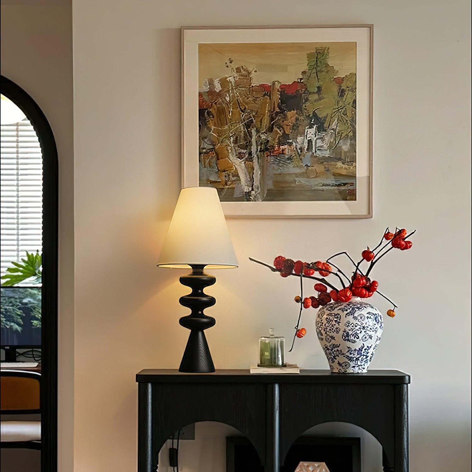 Ripple Wood Table Lamp 8.7
