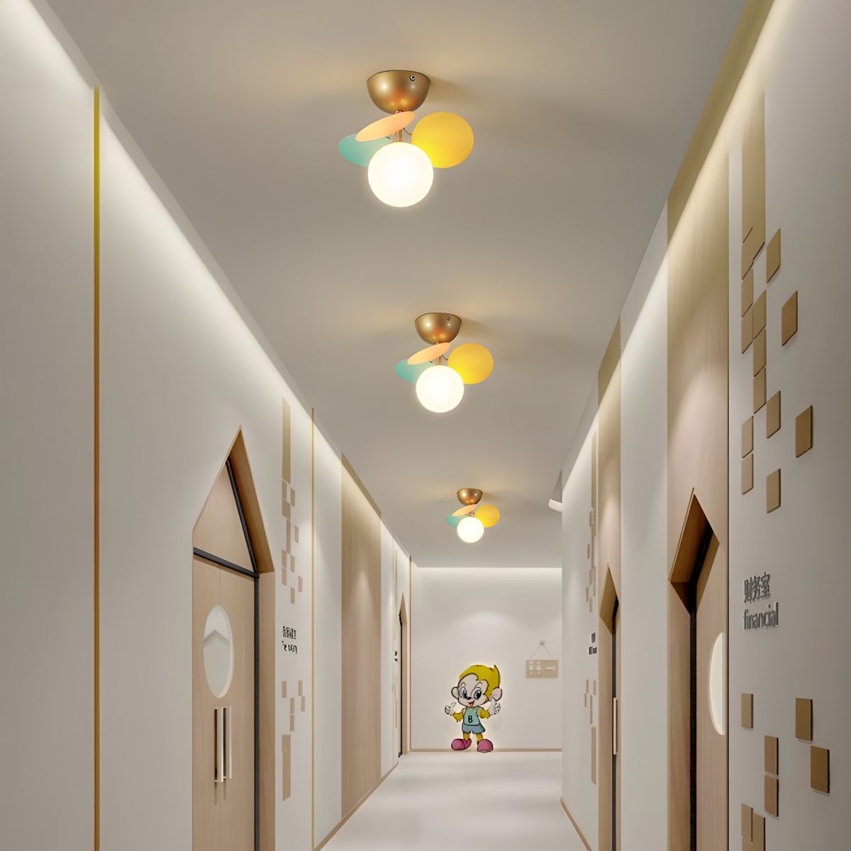 Round Macaron Ceiling Lamp Wall Sconce