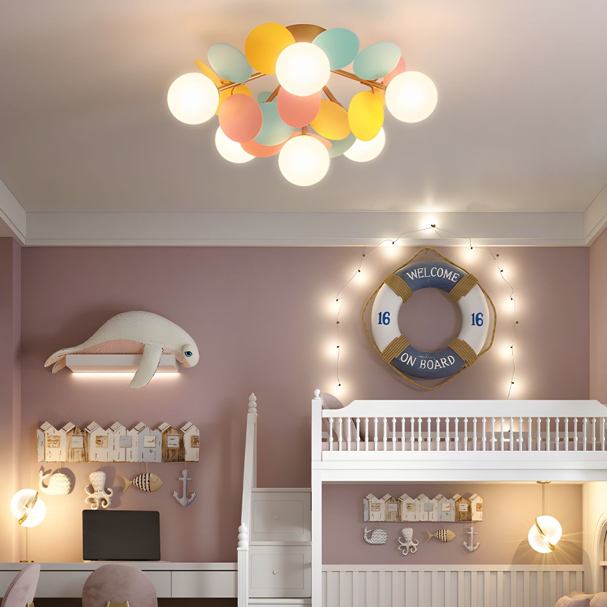 Round Macaron Ceiling Lamp Wall Sconce