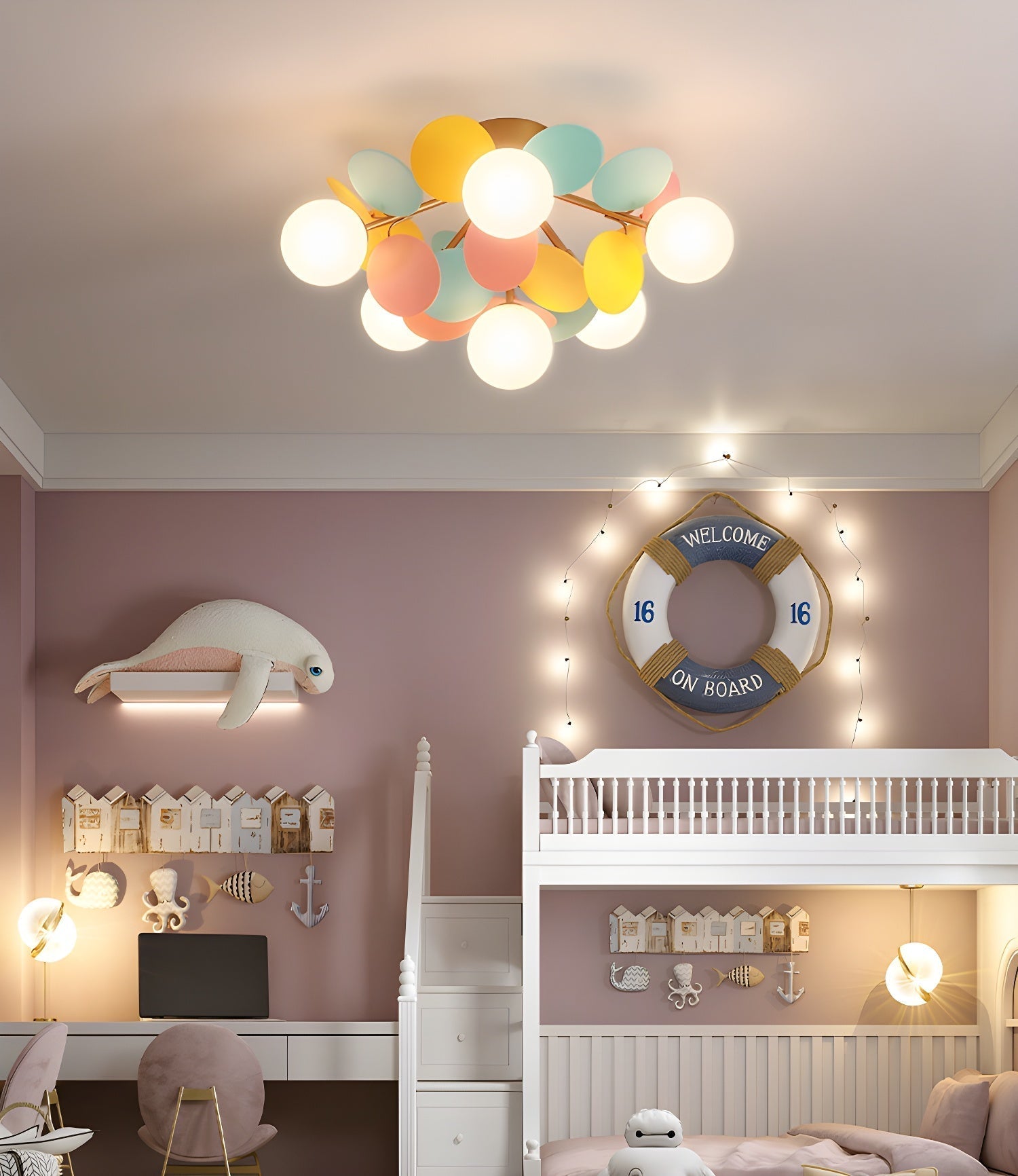 Round Macaron Ceiling Lamp Wall Sconce